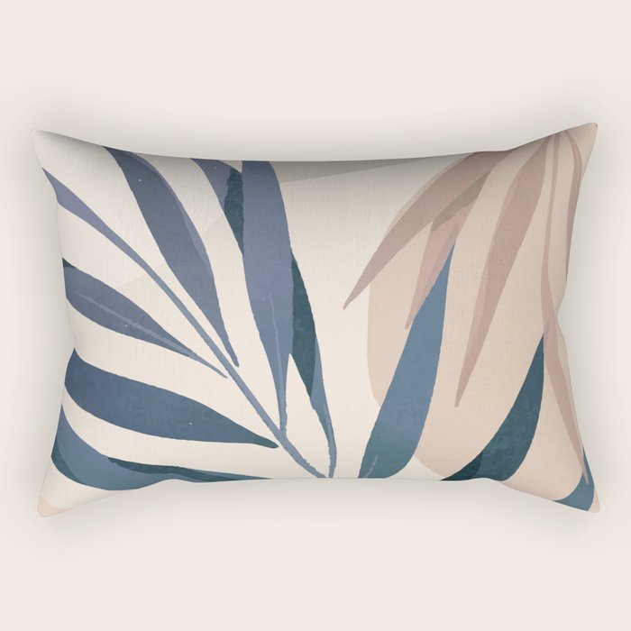 Minimal Abstract Art Tropical Leaves 15 Rectangular Pillow Gallery Image 1
