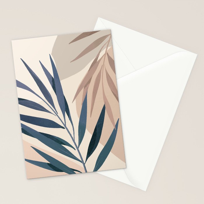 Minimal Abstract Art Tropical Leaves 15 Stationery Card Gallery Image 2