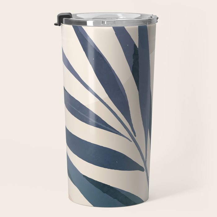 Minimal Abstract Art Tropical Leaves 15 Travel Mug Gallery Image 3