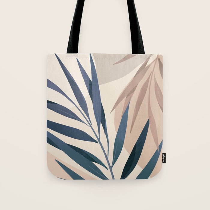 Minimal Abstract Art Tropical Leaves 15 Tote Bag Gallery Image 1