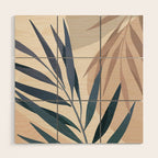Minimal Abstract Art Tropical Leaves 15 Wood Wall Art Gallery Image 1