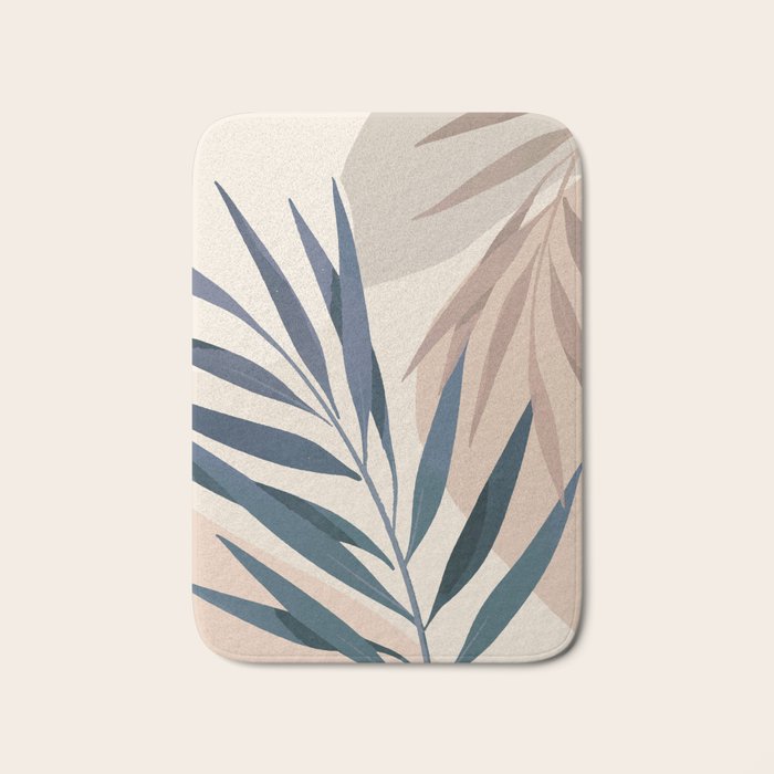 Minimal Abstract Art Tropical Leaves 15 Bath Mat Gallery Image 1