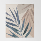 Minimal Abstract Art Tropical Leaves 15 Throw Blanket Gallery Image 2