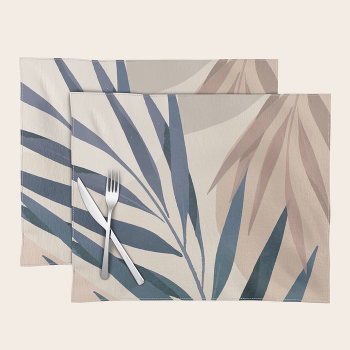 Minimal Abstract Art Tropical Leaves 15 Placemat Gallery Image 1