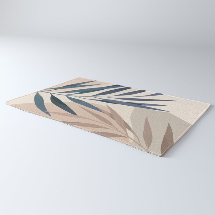 Minimal Abstract Art Tropical Leaves 15 Rug Gallery Image 3