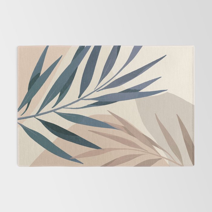 Minimal Abstract Art Tropical Leaves 15 Rug Gallery Image 2