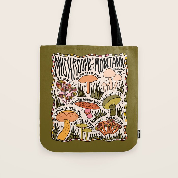 Mushrooms of Montana Tote Bag Gallery Image 1