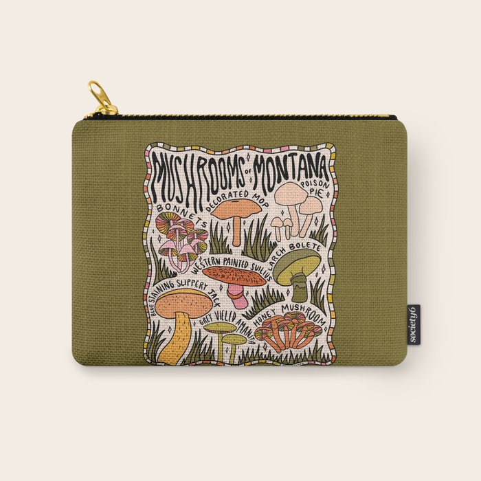 Mushrooms of Montana Carry All Pouch Gallery Image 1