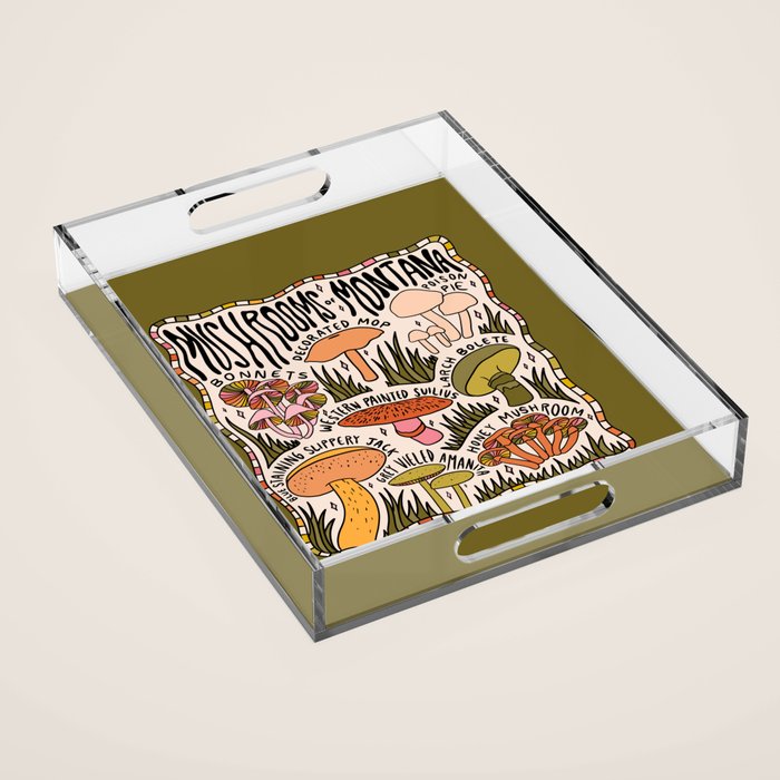 Mushrooms of Montana Acrylic Tray Gallery Image 1