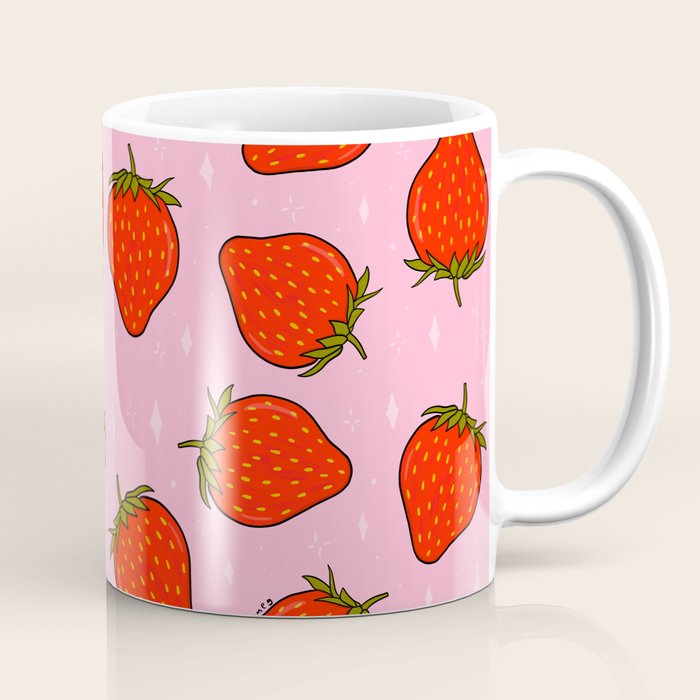 Strawberry Print Coffee Mug Gallery Image 1