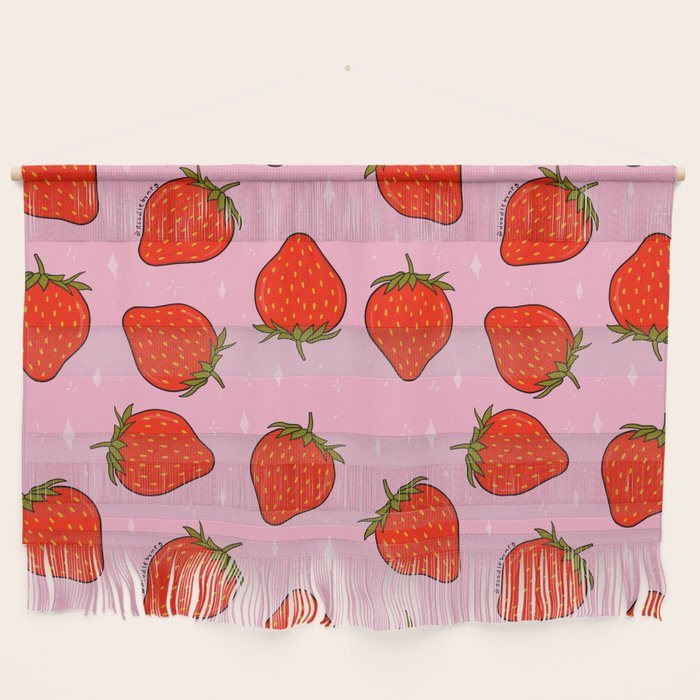 Strawberry Print Wall Hanging Gallery Image 1