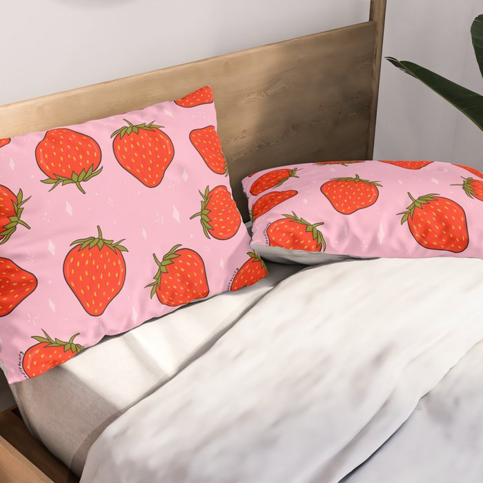 Strawberry Print Pillow Sham Gallery Image 2