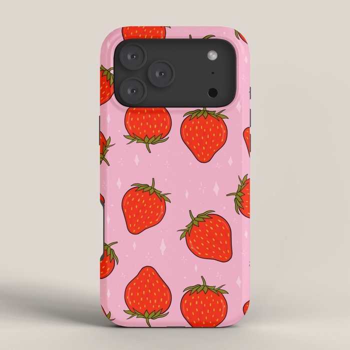 Strawberry Print iPhone Case Gallery Image 4