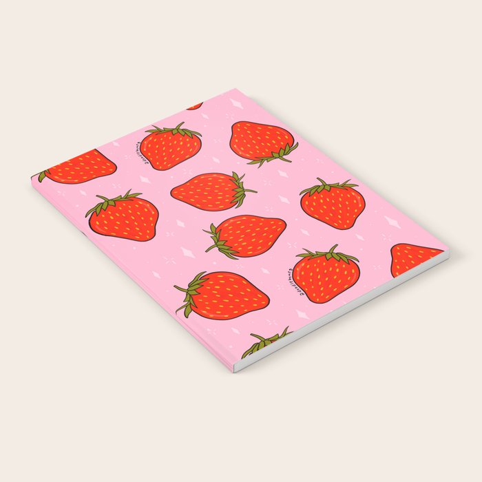 Strawberry Print Notebook Gallery Image 2