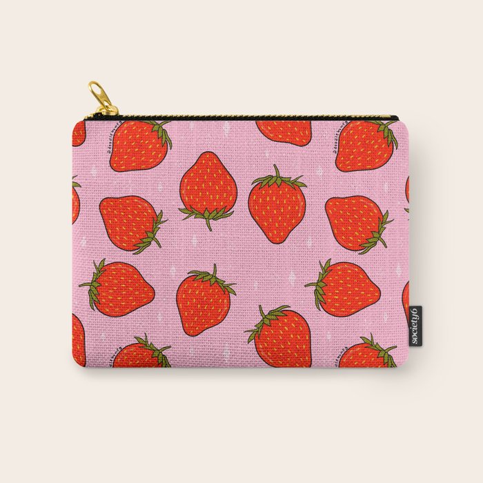 Strawberry Print Carry All Pouch Gallery Image 1