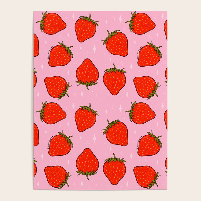 Strawberry Print Poster Gallery Image 4