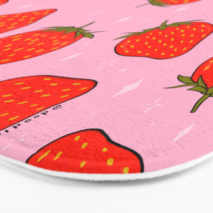Strawberry Print Bath Mat Gallery Image 3