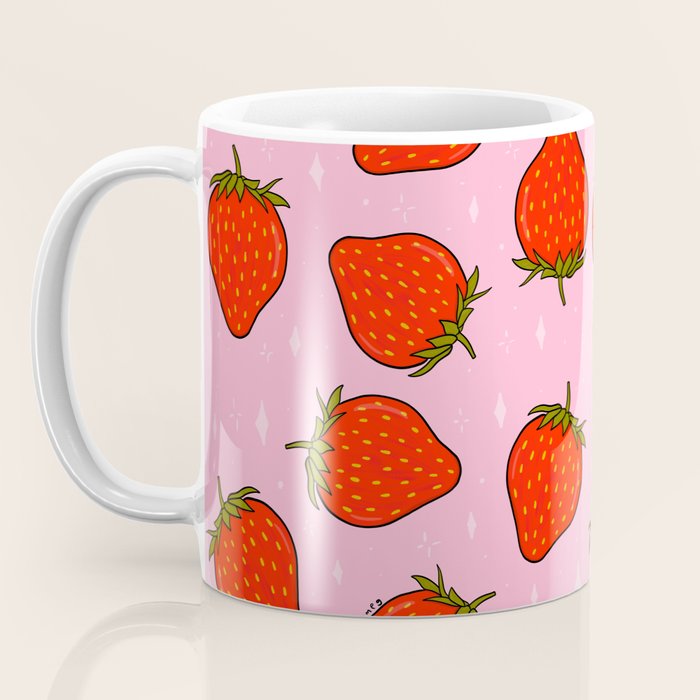 Strawberry Print Coffee Mug Gallery Image 3