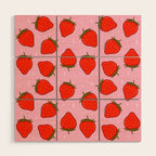 Strawberry Print Wood Wall Art Gallery Image 1