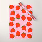 Strawberry Print Wrapping Paper Gallery Image 1