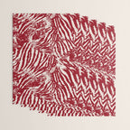 Red Zebra Stripe Abstract Pattern Bold Animal Print Wrapping Paper Gallery Image 3