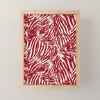 Red Zebra Stripe Abstract Pattern Bold Animal Print Mini Art Print Gallery Image 1