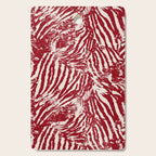 Red Zebra Stripe Abstract Pattern Bold Animal Print Cutting Board Gallery Image 1
