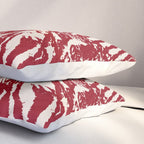 Red Zebra Stripe Abstract Pattern Bold Animal Print Pillow Sham Gallery Image 3
