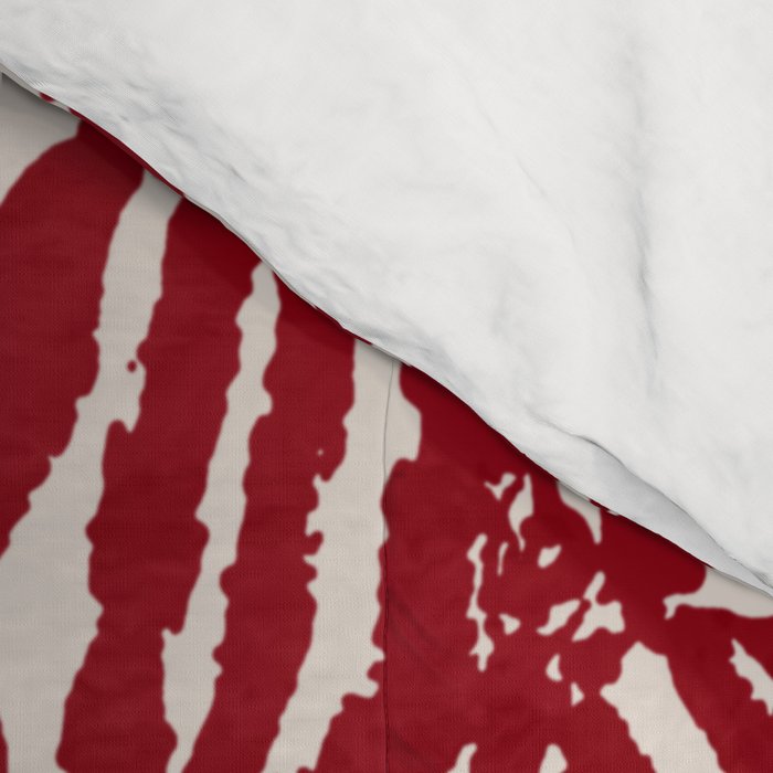 Red Zebra Stripe Abstract Pattern Bold Animal Print Comforter Gallery Image 4