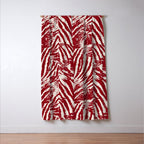 Red Zebra Stripe Abstract Pattern Bold Animal Print Window Curtain Gallery Image 3