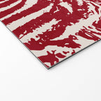 Red Zebra Stripe Abstract Pattern Bold Animal Print Welcome Mat Gallery Image 2