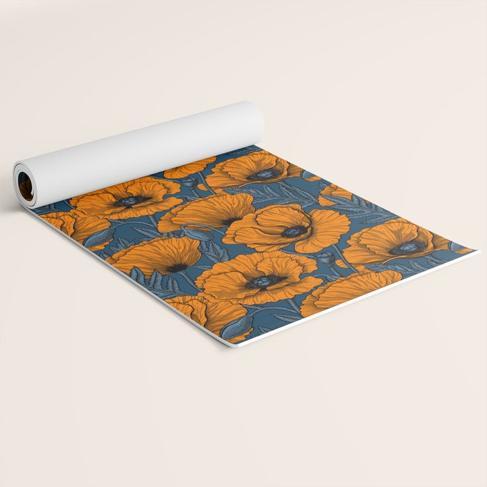 Orange poppies Yoga Mat Gallery Image 2