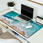 Surfers at Shore - Aerial Beach Photography Desk Mat Gallery Image 2