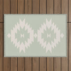 Southwestern Minimalism - Neutral Sage Green Outdoor Rug Gallery Image 1