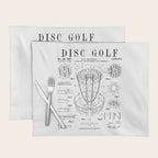 Disc Golf Frolf Frisbee Basket Vintage Patent Drawing Print Placemat Gallery Image 1
