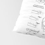 Disc Golf Frolf Frisbee Basket Vintage Patent Drawing Print Pillow Sham Gallery Image 4