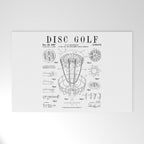 Disc Golf Frolf Frisbee Basket Vintage Patent Drawing Print Welcome Mat Gallery Image 1