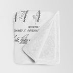 Disc Golf Frolf Frisbee Basket Vintage Patent Drawing Print Throw Blanket Gallery Image 3