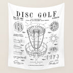 Disc Golf Frolf Frisbee Basket Vintage Patent Drawing Print Wall Tapestry Gallery Image 4