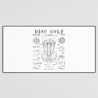 Disc Golf Frolf Frisbee Basket Vintage Patent Drawing Print Desk Mat Gallery Image 3