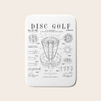 Disc Golf Frolf Frisbee Basket Vintage Patent Drawing Print Bath Mat Gallery Image 1