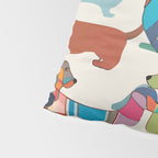 Dachshunds, Dog Pet Animals Eclectic, Contemporary Bohemian Illustration Toy Dogs Pastel Boho Modern Abstract Pillow Sham Gallery Image 4