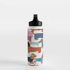 Dachshunds, Dog Pet Animals Eclectic, Contemporary Bohemian Illustration Toy Dogs Pastel Boho Modern Abstract Water Bottle Gallery Image 3