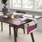Dachshunds, Dog Pet Animals Eclectic, Contemporary Bohemian Illustration Toy Dogs Pastel Boho Modern Abstract Table Runner Gallery Image 2