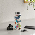 Dachshunds, Dog Pet Animals Eclectic, Contemporary Bohemian Illustration Toy Dogs Pastel Boho Modern Abstract Water Bottle Gallery Image 4