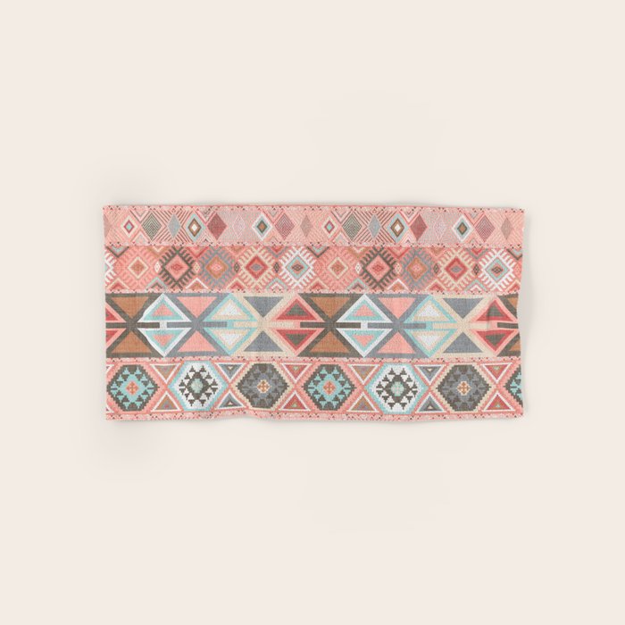 Aztec Artisan in Pink Bath Towel Gallery Image 1
