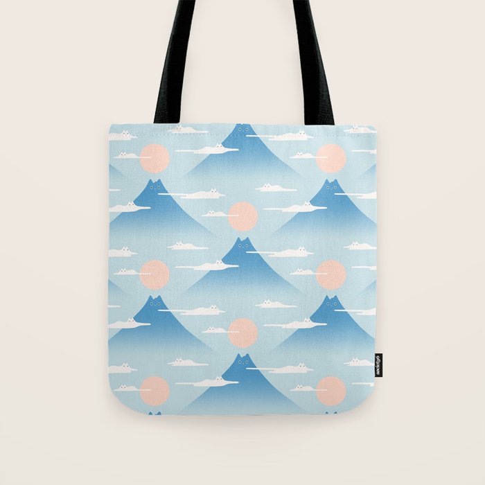 Cat Mountain Cloud pattern 1 Tote Bag Gallery Image 1