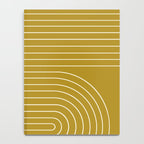 Minimal Line Curvature LXXVIII Golden Chartreuse Mid Century Modern Arch Abstract Notebook Gallery Image 4