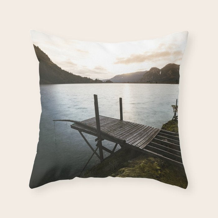 Salmon Sunrise Throw Pillow Gallery Image 6