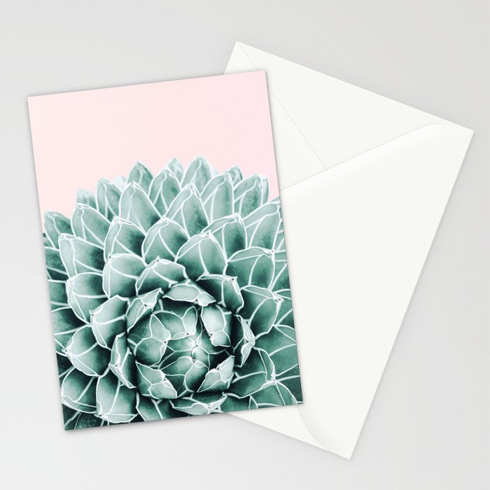 Succulent splendour - blush Stationery Card Gallery Image 2
